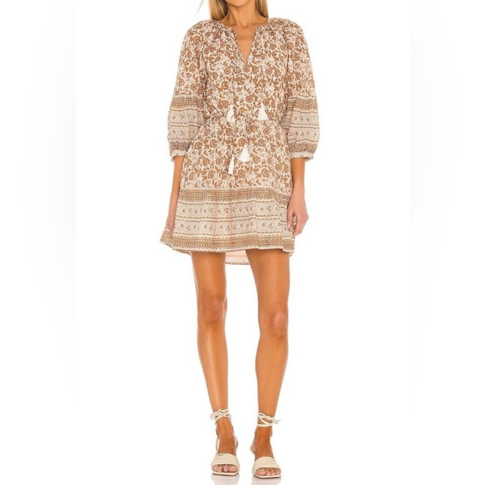Cleobella Rosy Mini Dress Tamil Block Print Revolve Boho Romantic Cottagecore